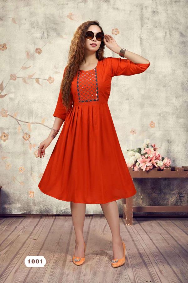 Rohini Rayon Designer Flair Kurti 